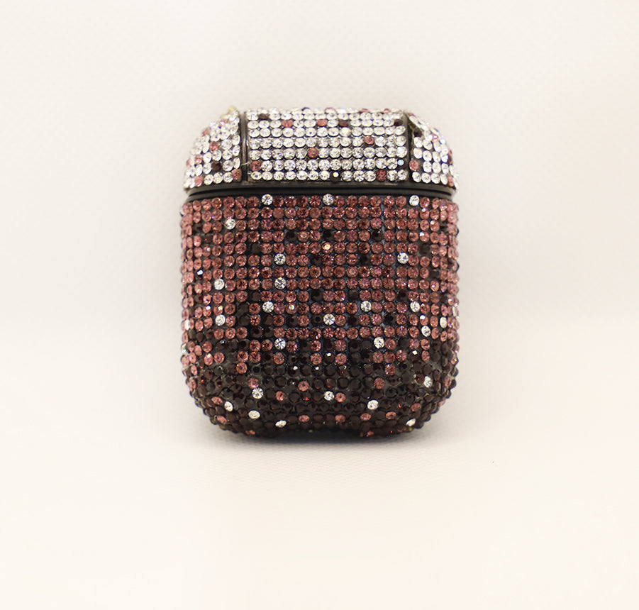 Pink & Black Crystal AirPod Case